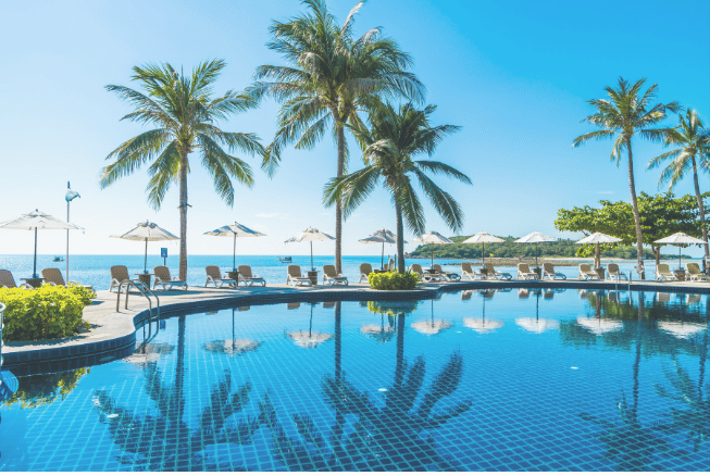 Resort on a beach